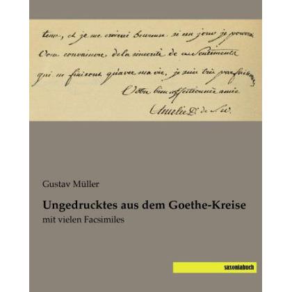 Ungedrucktes aus dem Goethe-Kreise, Fachbücher