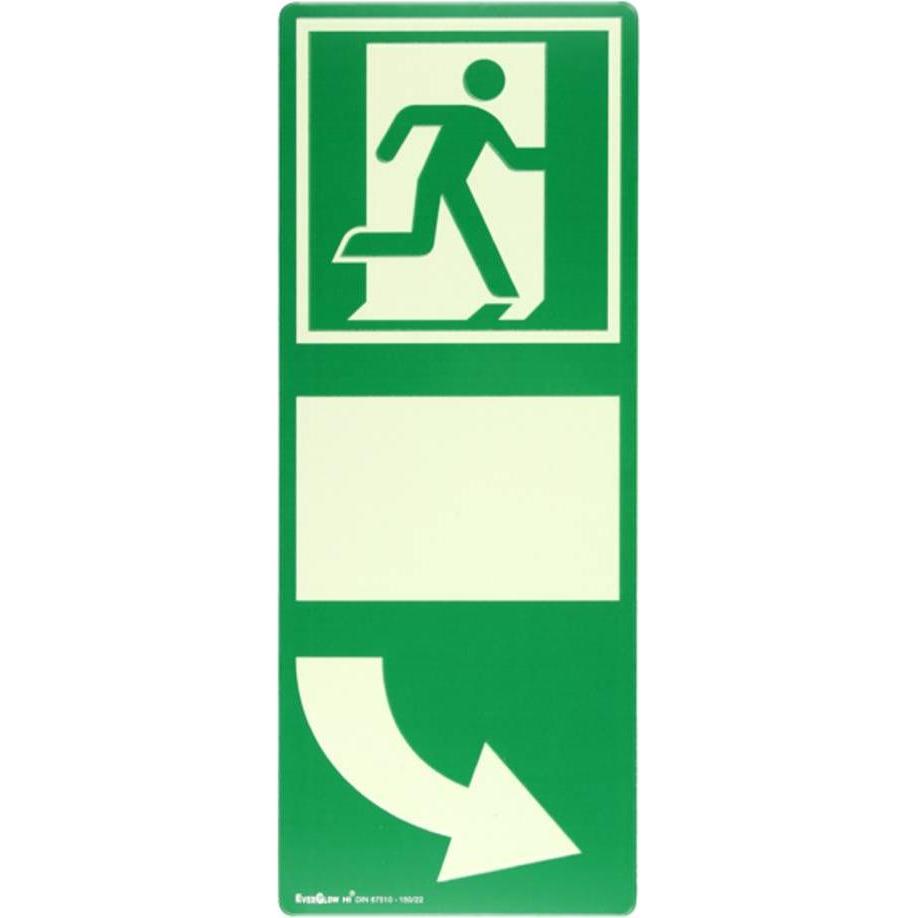 Wolk Fluchtwegschild Aluminium Hinterlegung Türgriff für Tuerklinke nach (15.7540)