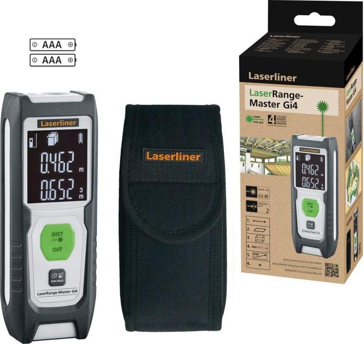 Image du produit Laserliner Laser-Distanzmesser LaserRange-Master Gi4 40 m (40 m, 515 nm)