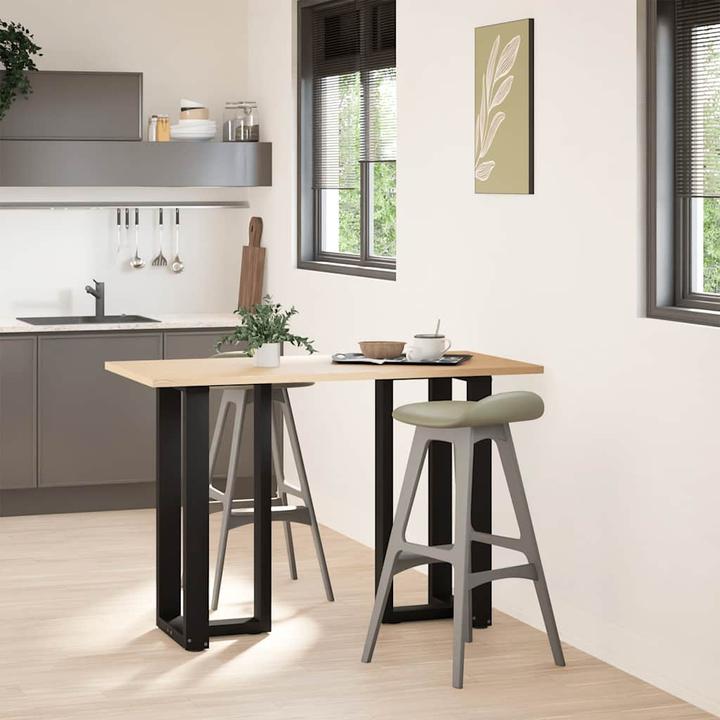 Produktbild VidaXL Bartischbeine T-Form 2 Stk. Schwarz 50x35x(111-112) cm Stahl Tischbein