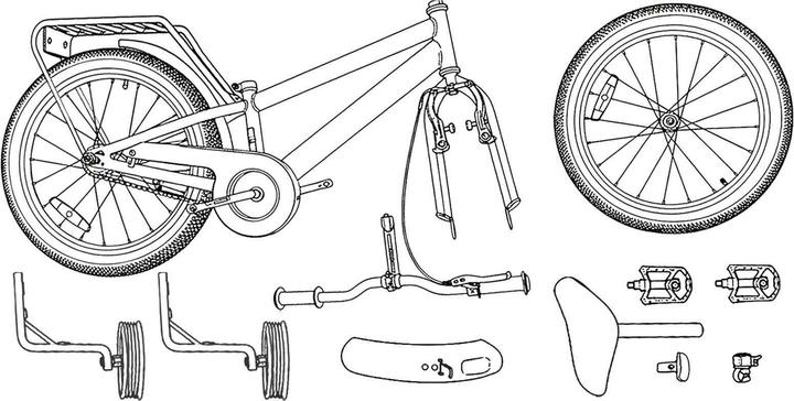 Produktbild vidaXL Kinderfahrrad (16")