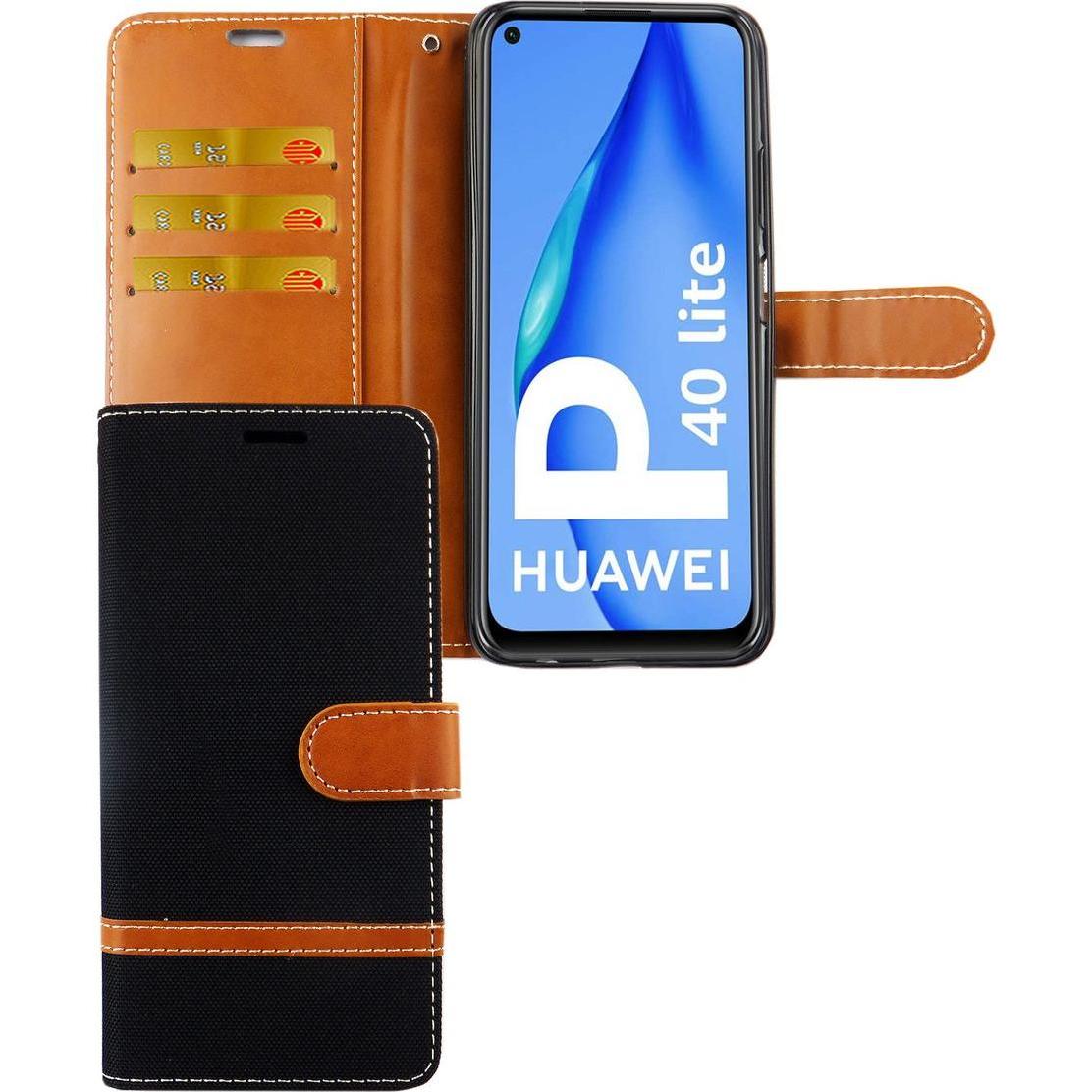 König Design Hülle Handy Schutz für Huawei P40 Lite Case Cover Tasche Wallet Etui Handyhülle (Huawei P40 Lite), Smartpho...