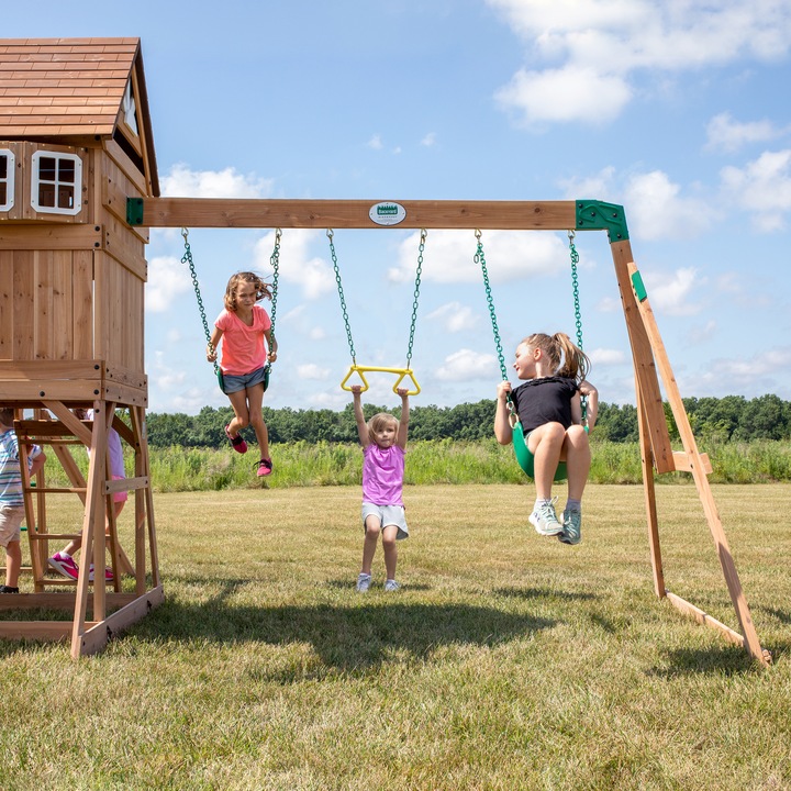 Immagine prodotto Backyard Discovery Torre da gioco Montpelier con altalene, scivolo e struttura per arrampicarsi