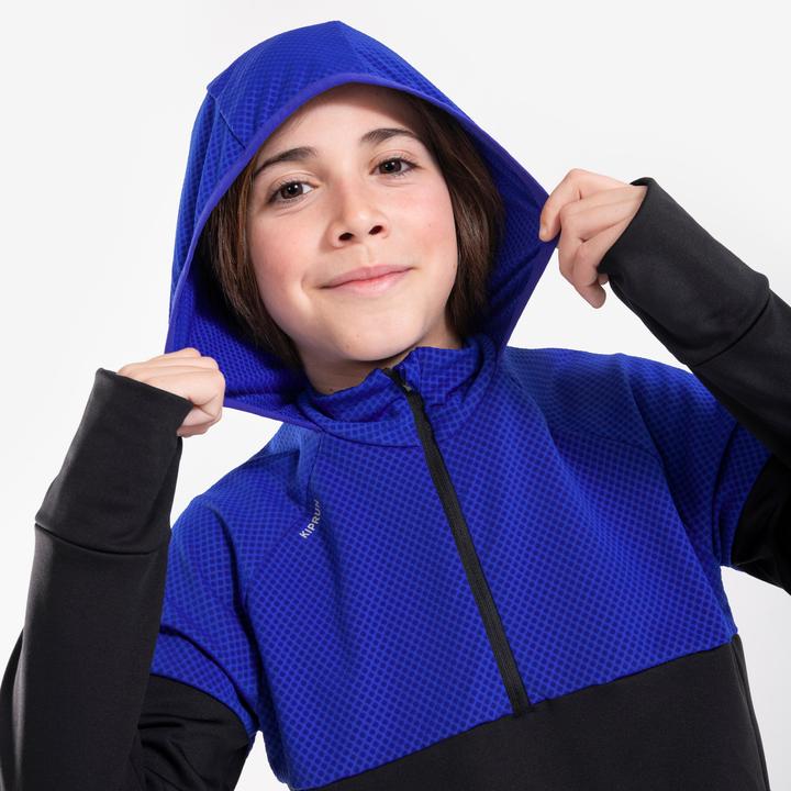 Produktbild Kiprun Laufshirt langarm warm Running Kinder - WARM+ 900 schwarz/blau (146)