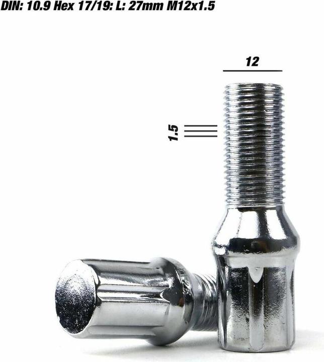 Actual product image OMPHobby Set Muttern 27 mm 20 uds M12 x 1,50