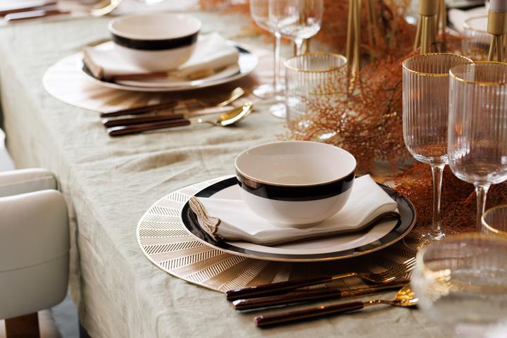 Immagine prodotto Mikasa Set da pranzo in porcellana Luxe Deco da 12 pezzi (12 pz.)