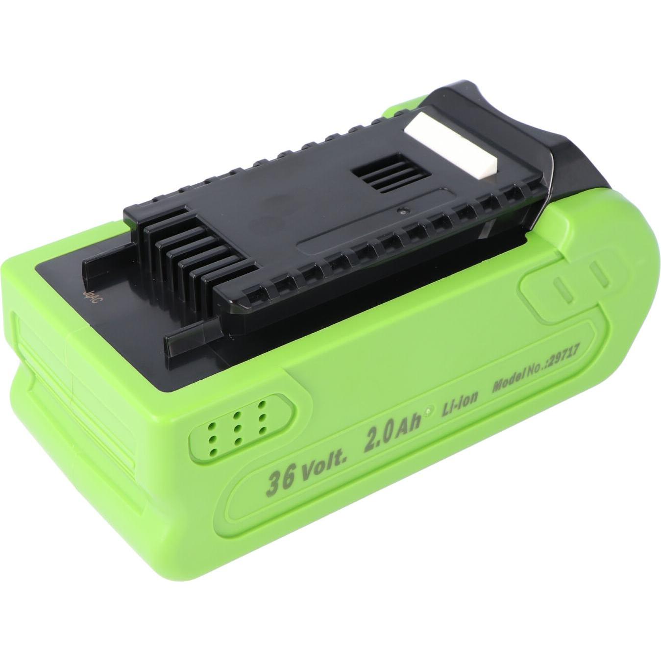 XCell, Werkzeugakku + Ladegerät, Akku passend für Greenworks G-max. 40V Lawnmower, 2500007, Li-Ion, 36V 1500mAh, 54Wh (3...