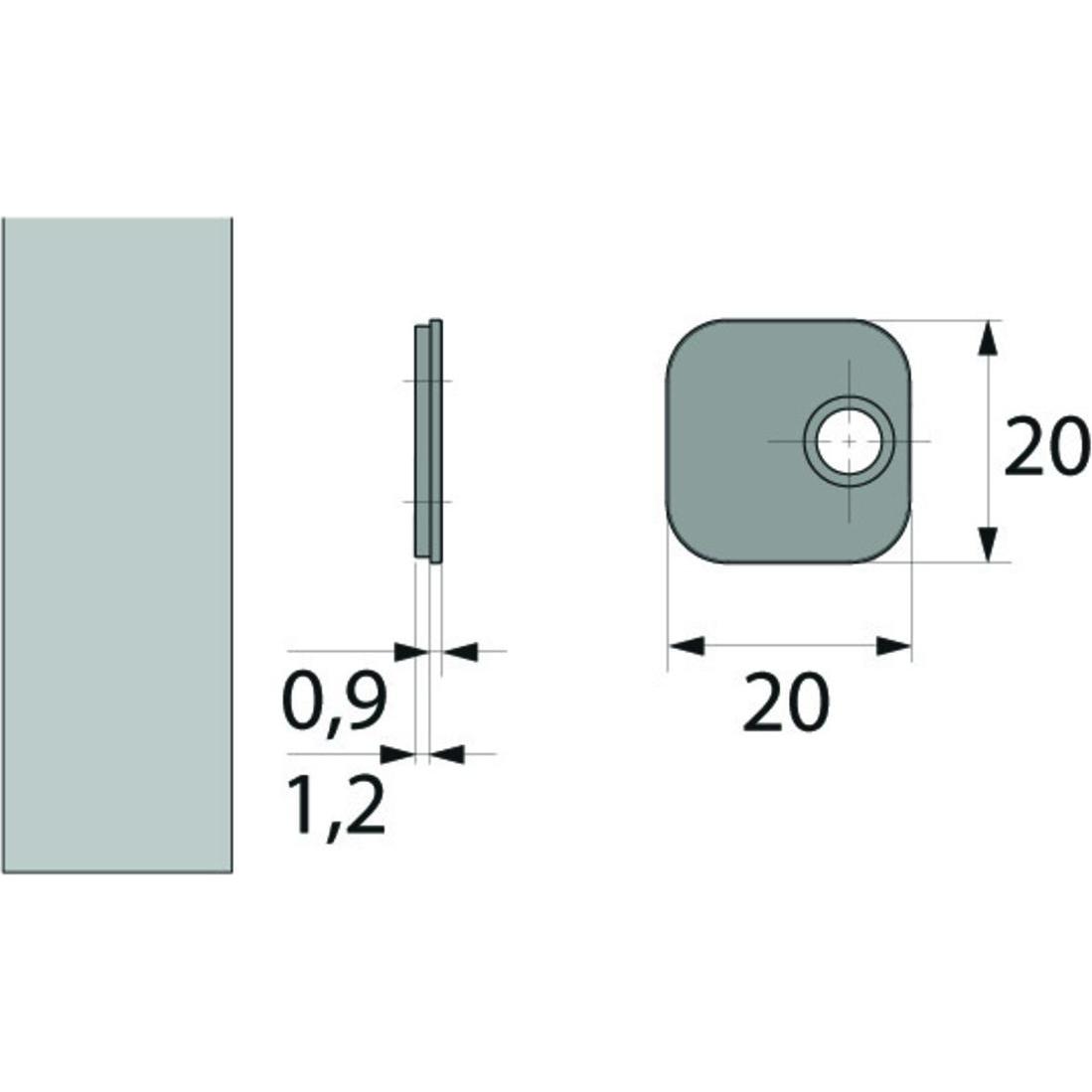 Thumbnail - Hettich, Türbeschlag + Scharnier, Gegenplatte für Push-to-open Magnet