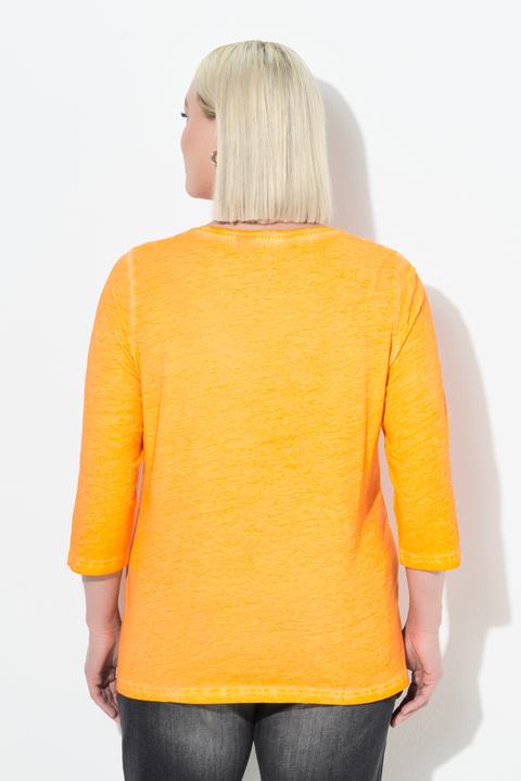 Produktbild Ulla Popken Shirt, Schriftdruck, A-Linie, V-Ausschnitt, 3/4-Arm (42, 44)