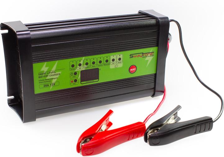 Produktbild Swaytronic Smart LiFePO 4 Battery Charger 14.6V 20A (20 A, 12V)