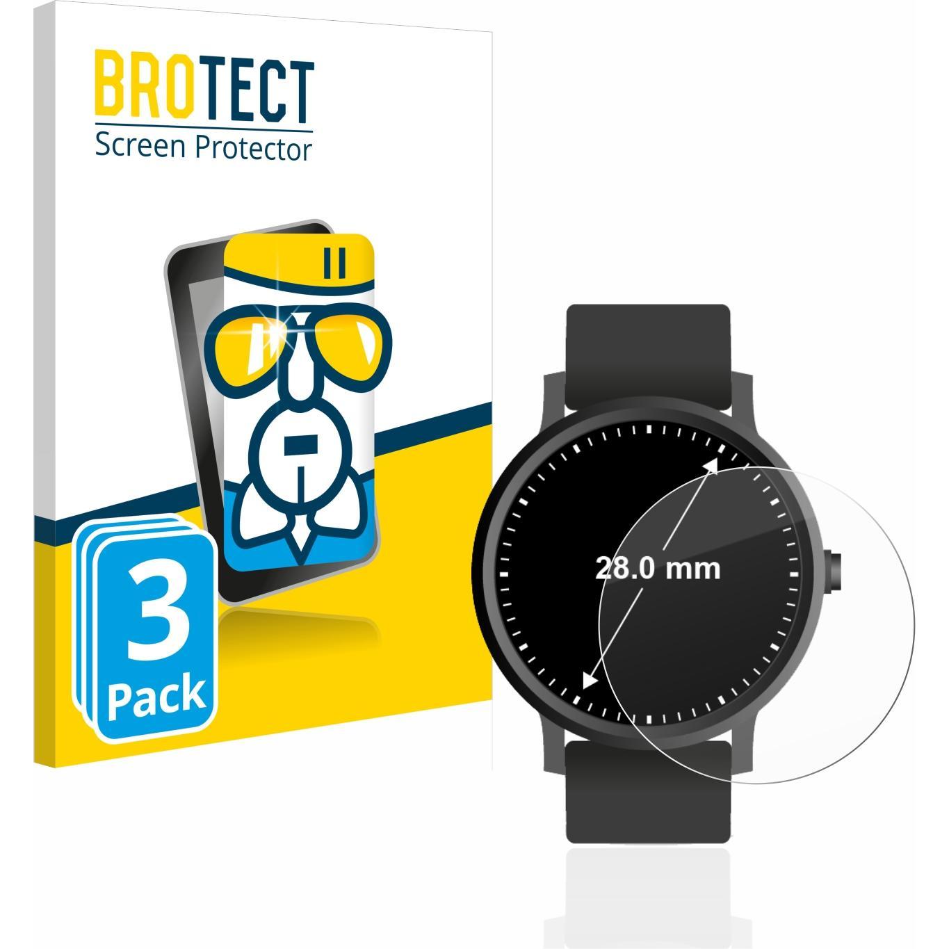 BROTECT AirGlass Panzerglasfolie, Smartwatch Schutzfolie, Transparent