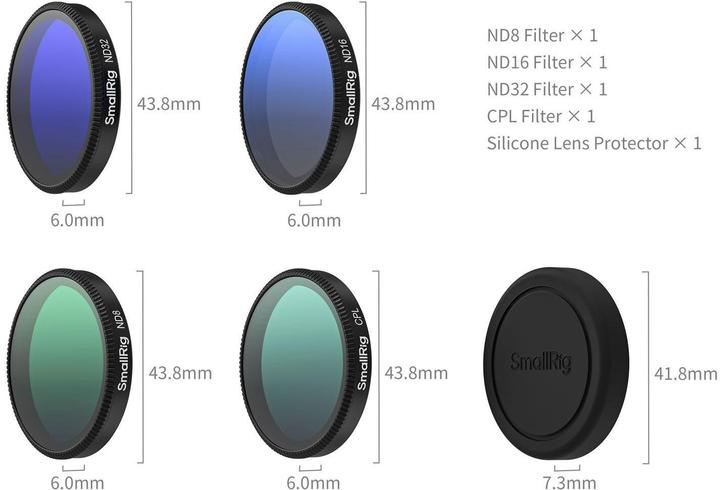 Image du produit SmallRig 5895 ND Filter Kit for DJI Osmo Action 6