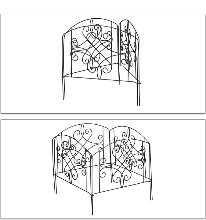 Image du produit Relaxdays Bordure potager, 4 éléments (186 cm)