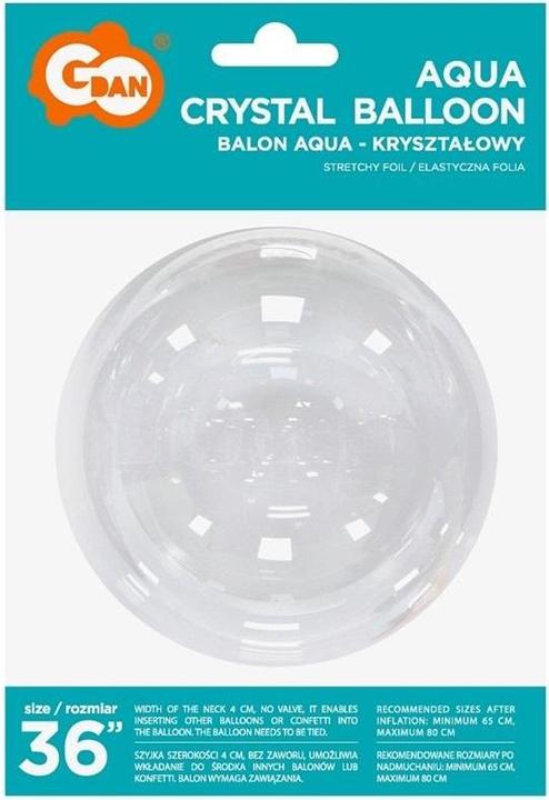 Produktbild GoDan Aquakristallballon ohne Aufdruck, 92 cm (1 x)