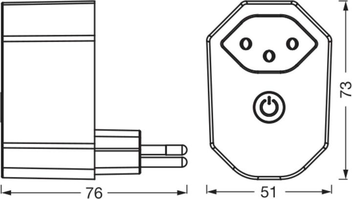 Actual product image Osram SMART+ WIFI MATTER PLUG CH White