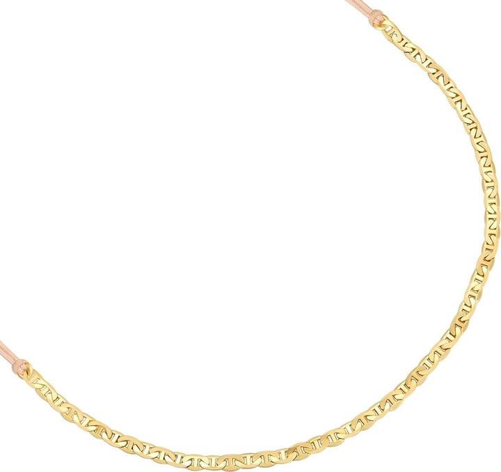 Image du produit Glanzstücke München Armband Sterling Silber gelbgold Textil (beige) - 38368 (22 cm, Argent sterling 100)