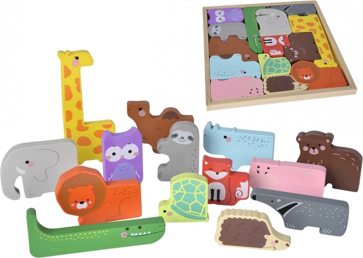 Actual product image Eichhorn EH Animal set in wooden box
