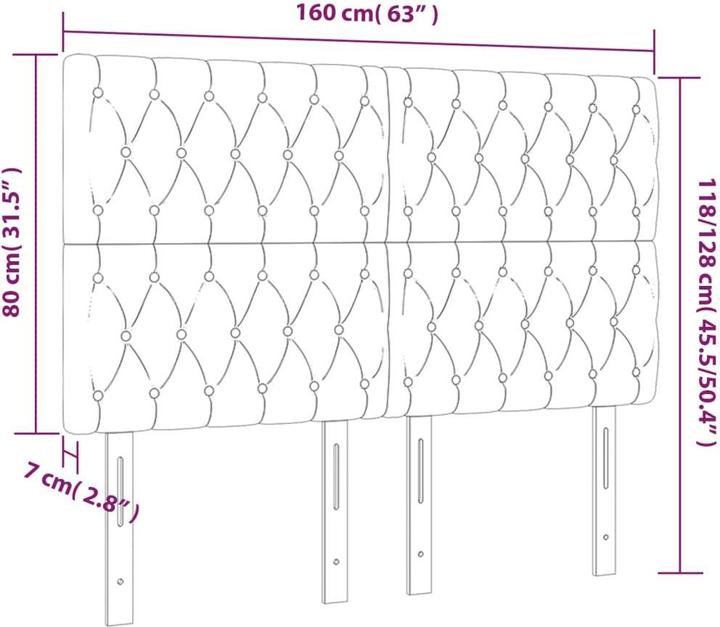 Actual product image vidaXL Mathew (160 x 7 x 128 cm)