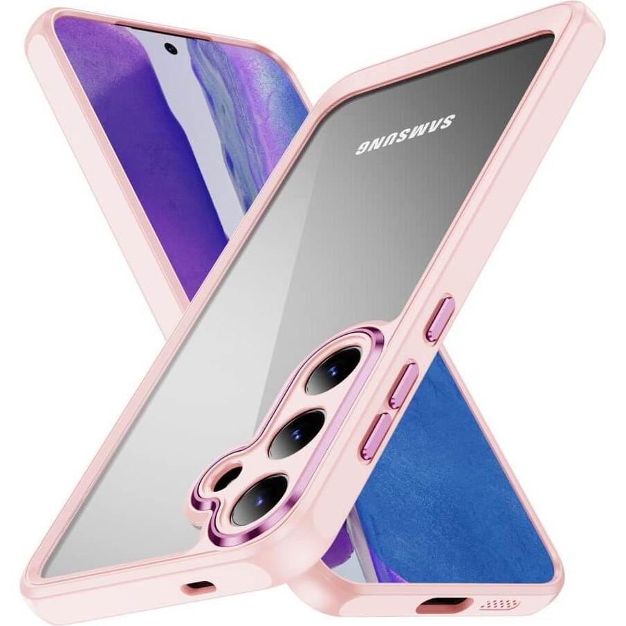 Cover-Discount Hülle mit Kameraschutz rosa (Samsung Galaxy S24+), Smartphone Hülle, Rosa