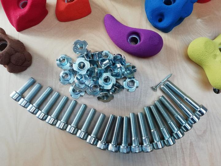 Actual product image Kletterbude Climbing holds complete set StarterKids variety (Colored)