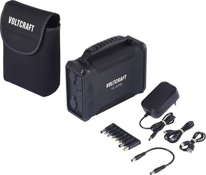 Actual product image Voltcraft VC-GP50 Powerbank 96000 mAh USB PD 2.0 LiFePO 4 Black (matt) same (96000 mAh)