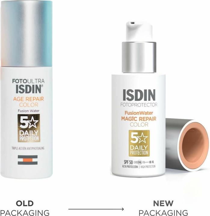 Actual product image Isdin Fotoprotector Fusion Water Magic Repair 50ml Spf50 (Sun cream face, Suntan cream, SPF 50, 50 ml)