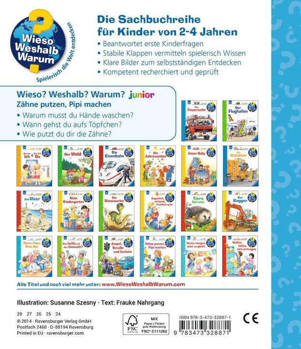 Actual product image Ravensburger Zähne putzen, Pipi machen (German, Frauke Nahrgang, Susanne Szesny, 2014)