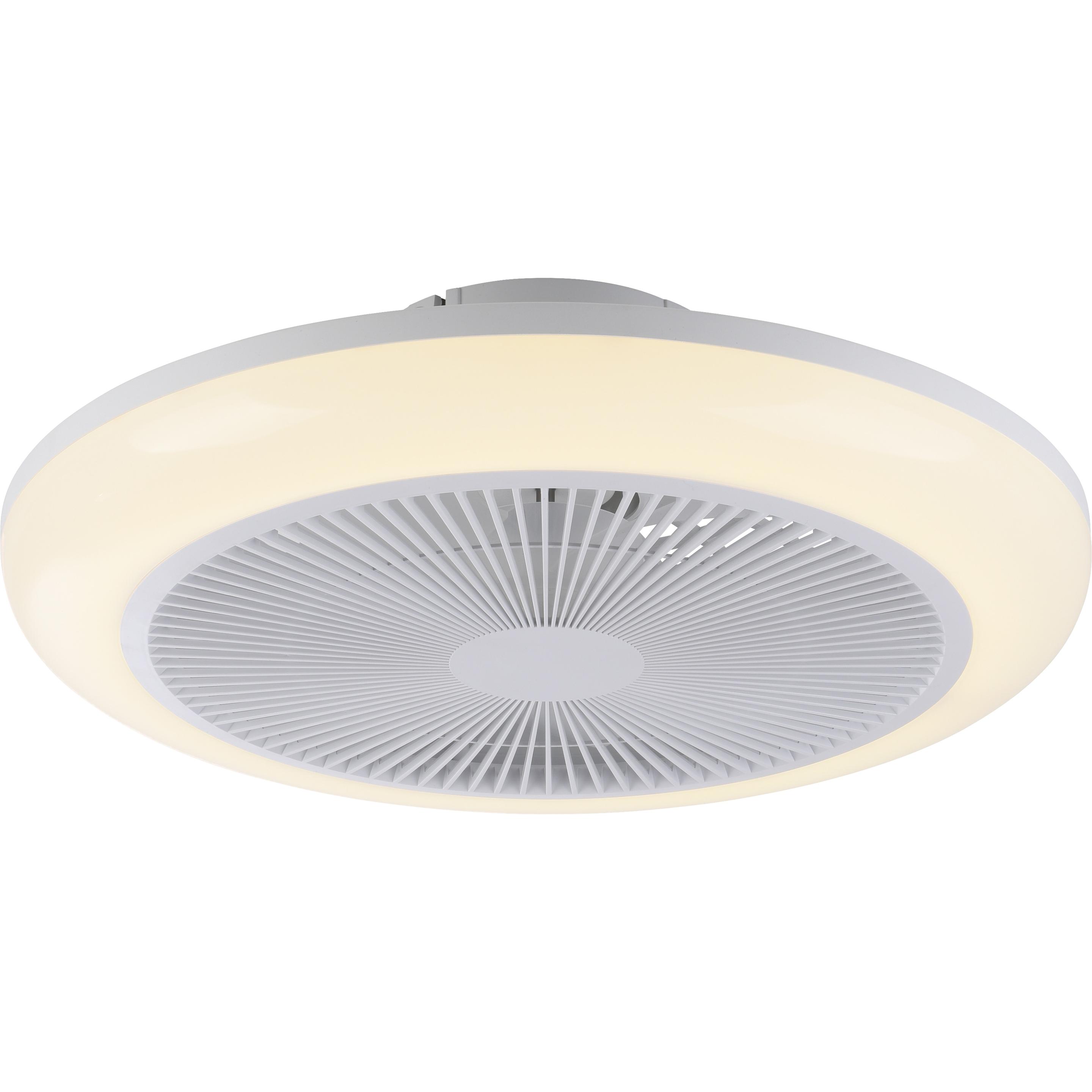 Just Light LED Deckenventilator BRENDA RGB warmweiss - kaltweiss + RGB, dimmbar, inkl. Fernbedienung, Ventilatore, Multicolore, Bianco