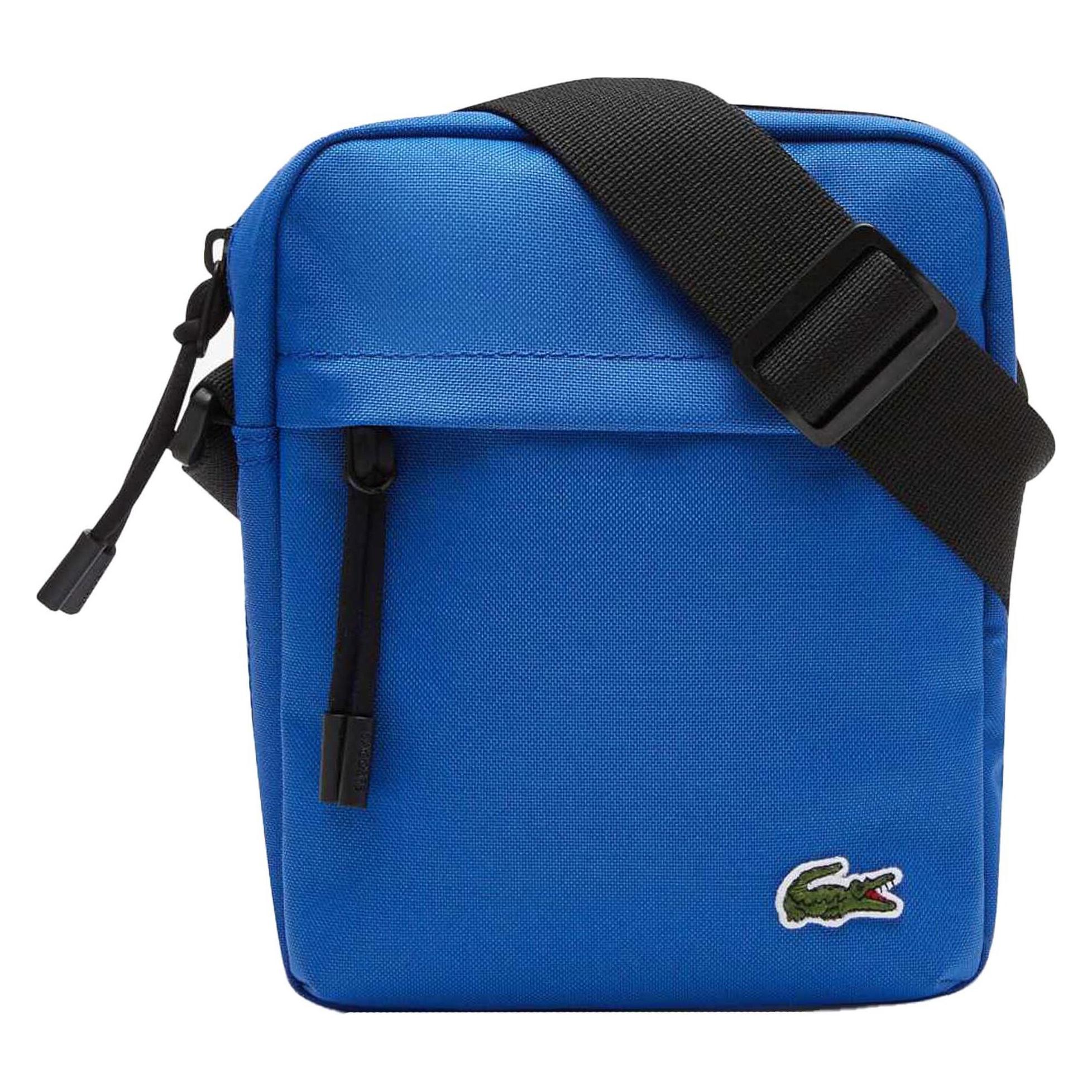 Lacoste, Herren, Handtasche, Umhängetasche Casual Neocroc Canvas Vertical Zip Crossbody Bag, Blau
