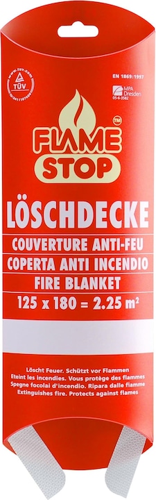 Mentrex FlameStop fire blanket 125 x 180 cm