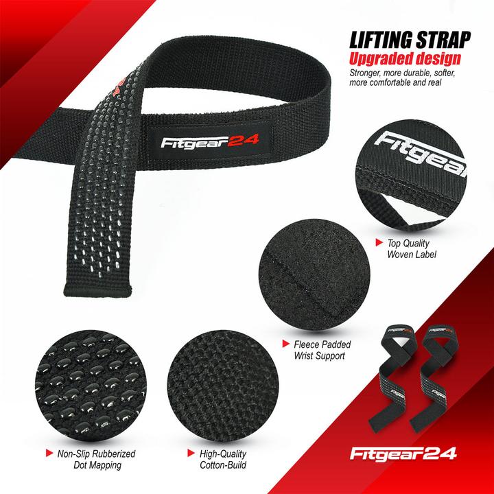 Actual product image Fitgear24 FG24 Lifting Straps
