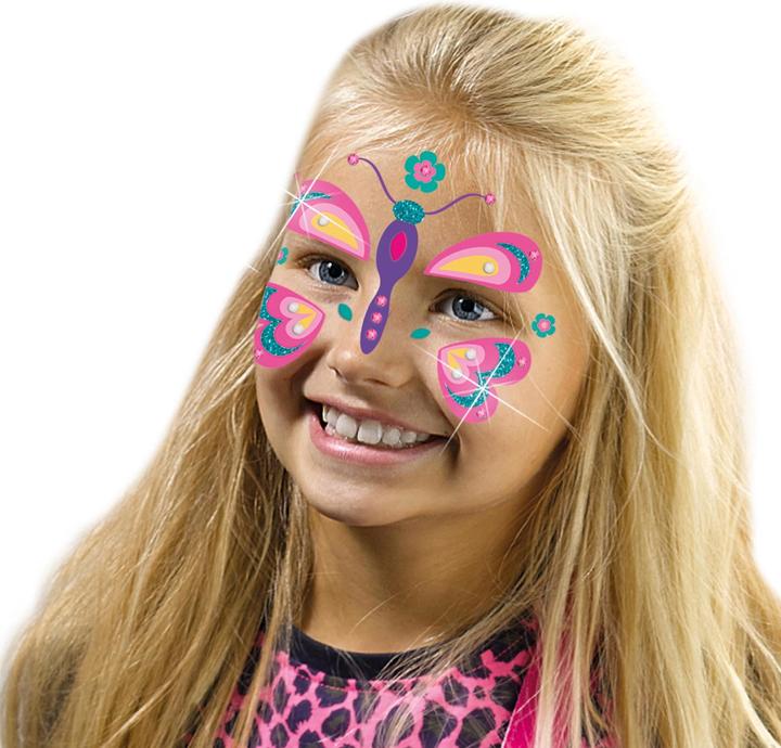 Actual product image Ses Fashion Glitter Face Tattoos - Butterfly