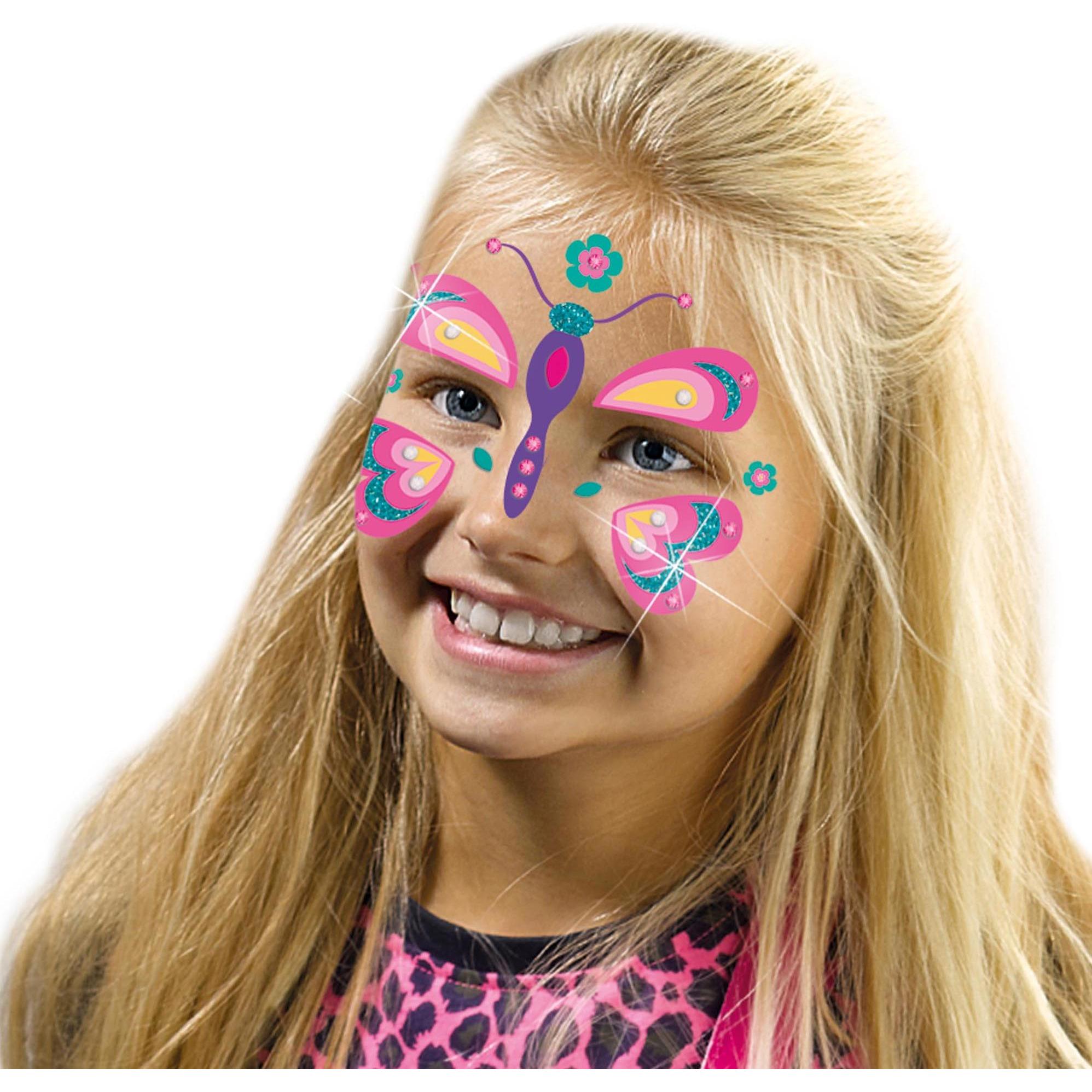 Thumbnail - Ses Mode Glitter Gesicht Tattoos - Schmetterling