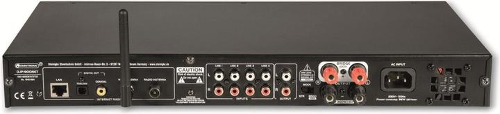 Immagine prodotto Omnitronic DJP-900NET Sintonizzatore HiFi Internet Radio Bluetooth®, DAB+, Internet Radio, WLAN (Preamplificatore a tubi)