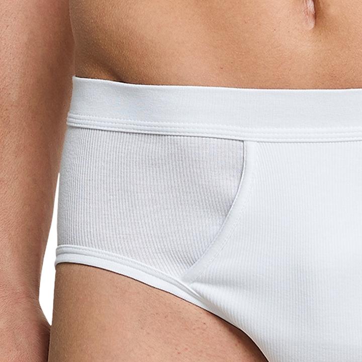 Actual product image Schiesser Pack of 4 Cotton Essentials Double Rib Sports Briefs (M, pack of 4)