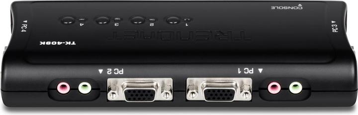 Produktbild Trendnet TK-409K KVM Switch 4-Port USB Kit mit Audio