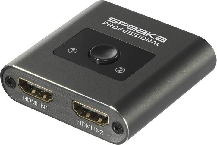 Image du produit SpeaKa Professional SP-HSW-231 Commutateur HDMI 2 ports Compatible Ultra HD 7680 x 4320 pixels