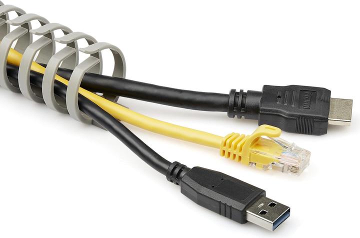 Actual product image StarTech Flexible Cable Management Raceway Spine Vertebrae, 1-1/8"(29mm)W x 1"(25mm)H, 20 (200 cm)
