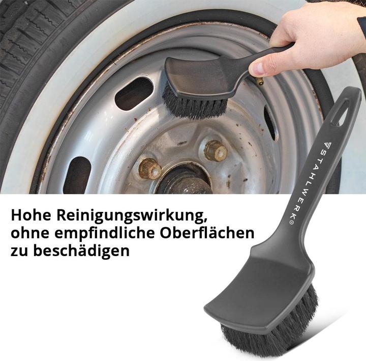 Produktbild Stahlwerk Felgenbürste 10er Set Autoreinigungsbürste Radbürste Pflegebürste