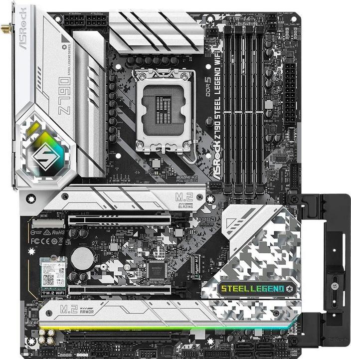 Actual product image AsRock Z790 STEEL LEGEND WIFI ATX Intel DDR5 So.1700 retail (LGA 1700, Intel Z790, ATX)