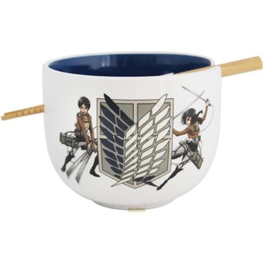 Just funky L'ATTAQUE DES TITANS - Bataillon d'exploration - Bol à Ramen 470mL, Ciotola + Scodella, Multicolore