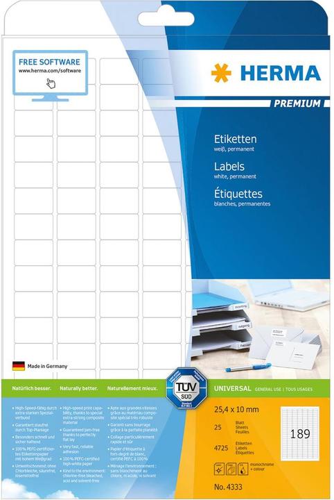 Actual product image HERMA Universal labels