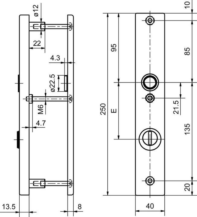 Produktbild Glutz Schutztürschild aussen 52187 glide/easyfix® (Türschildgarnitur)