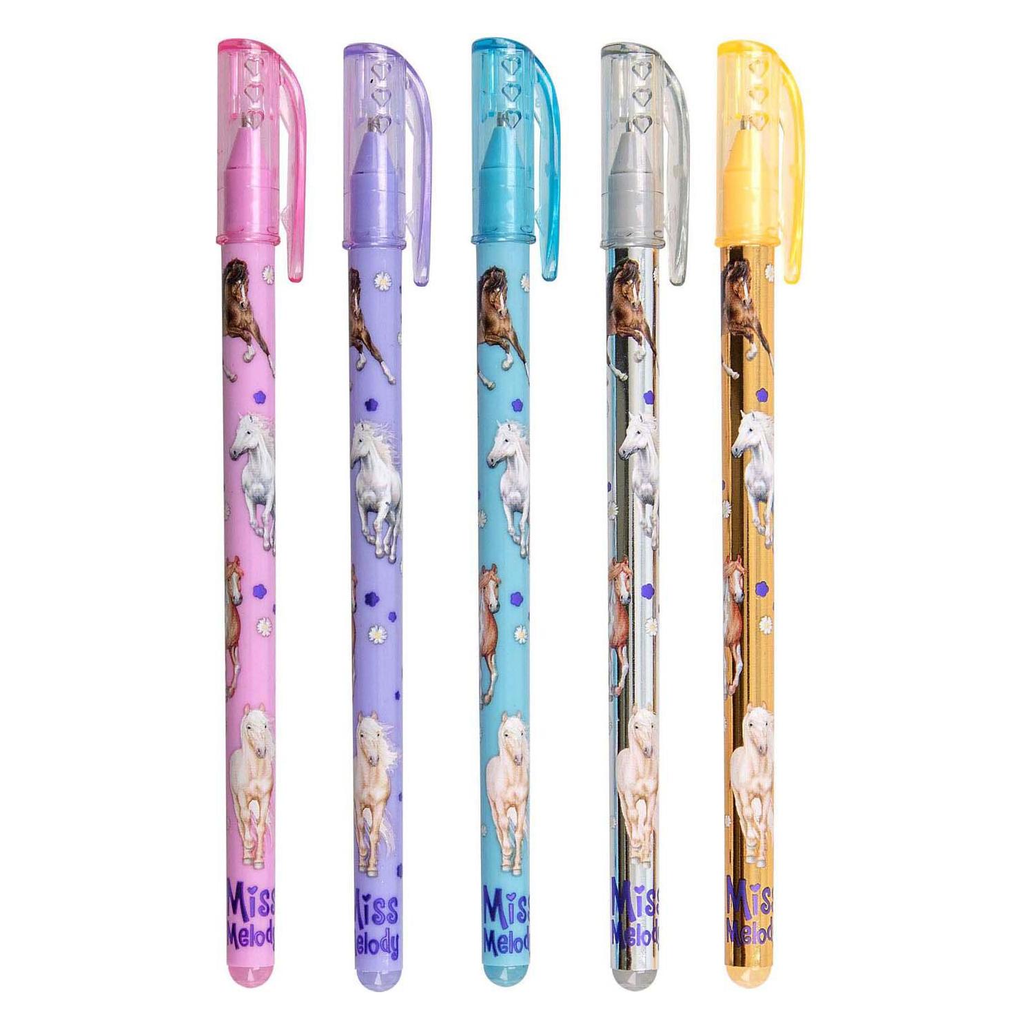 Magni, Schrijfpennen, Depesche Miss Melody Gelroller Glitter 5 Stück (Glitter, Glitter, 5x)