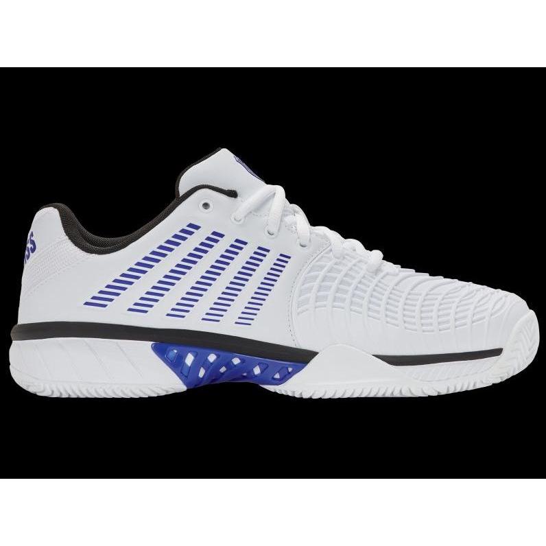 K-Swiss, Uomini, Scarpe da tennis, Scarpe da Tennis Express Light 3 in Argilla e Ghiaia (47, 49), Blu, Bianco