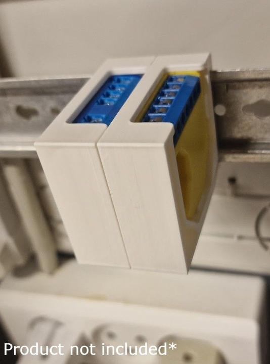 Actual product image Light Solutions DIN rail adapter for Gen 1 devices (Shelly RGBW 2 and Shelly Dimmer 2)