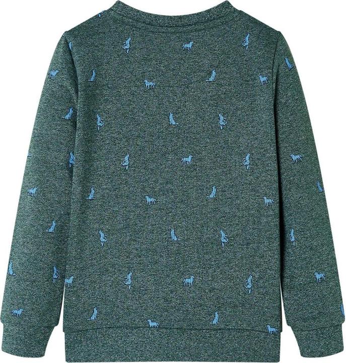 Produktbild VidaXL Kinder-Sweatshirt Dunkelgrün Melange 128,Material: 50 (128)