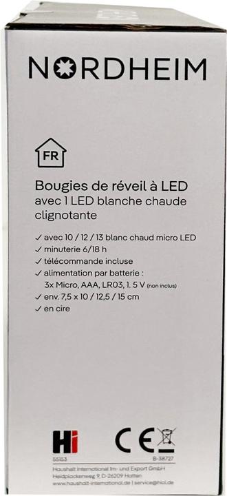 Produktbild Mojawo LED Echtwachs Kerzen Kerzenset Fernbedienung Timer Weiss H10/12/15cm (3x)