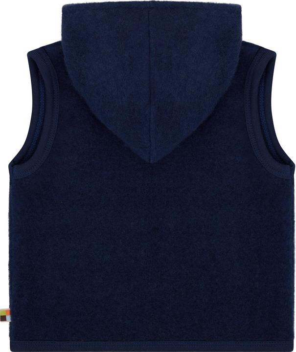 Actual product image loud + proud Babys & Kinder Wollfleece-Weste mit Kapuze (98, 104)