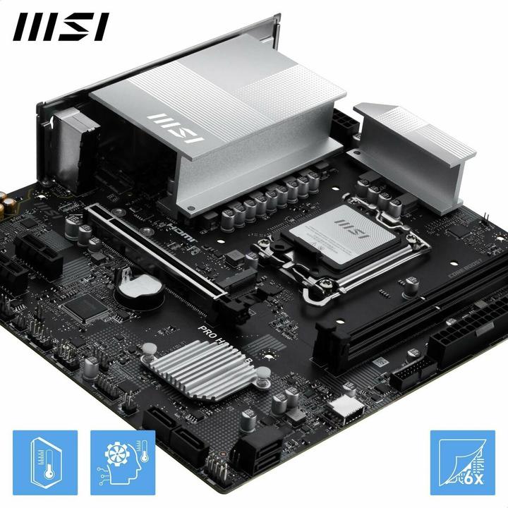 Produktbild MSI PRO H810M-B (H810,S1851,mATX,DDR5) (LGA 1851, Intel H810, mATX)